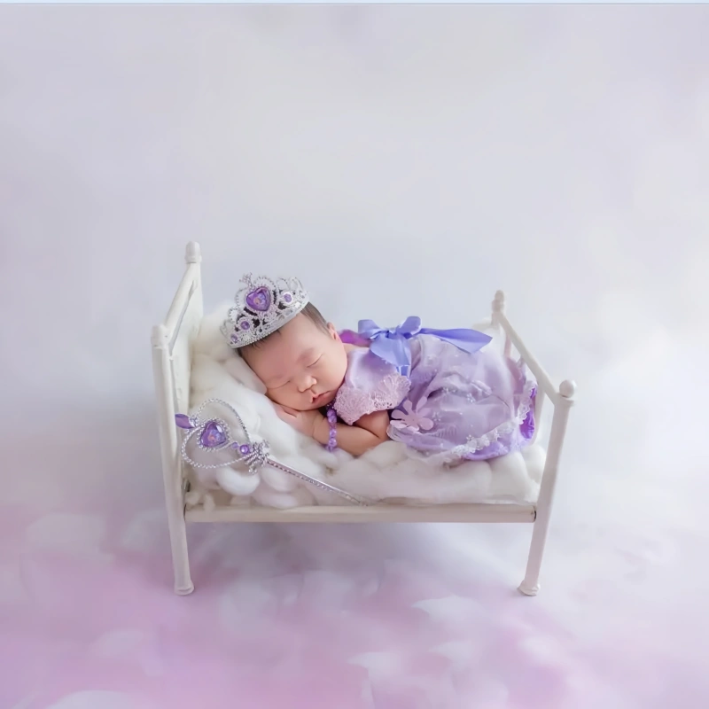 Vintage Mini Iron Bed - Newborn Photography Props - Image 3